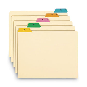 Smead® Alphabetic Top Tab Indexed File Guide Set, 1-5-cut Top Tab, A To Z, 8.5 X 11, Manila, 25-set freeshipping - TVN Wholesale